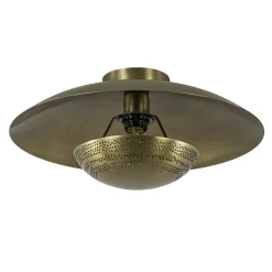 Elegante plafond/wandlamp antiek brons