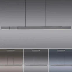 Elektrisch verstelbare LED hanglamp grijs dimbaar