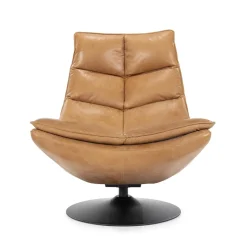 Fauteuil Sven leer - cognac