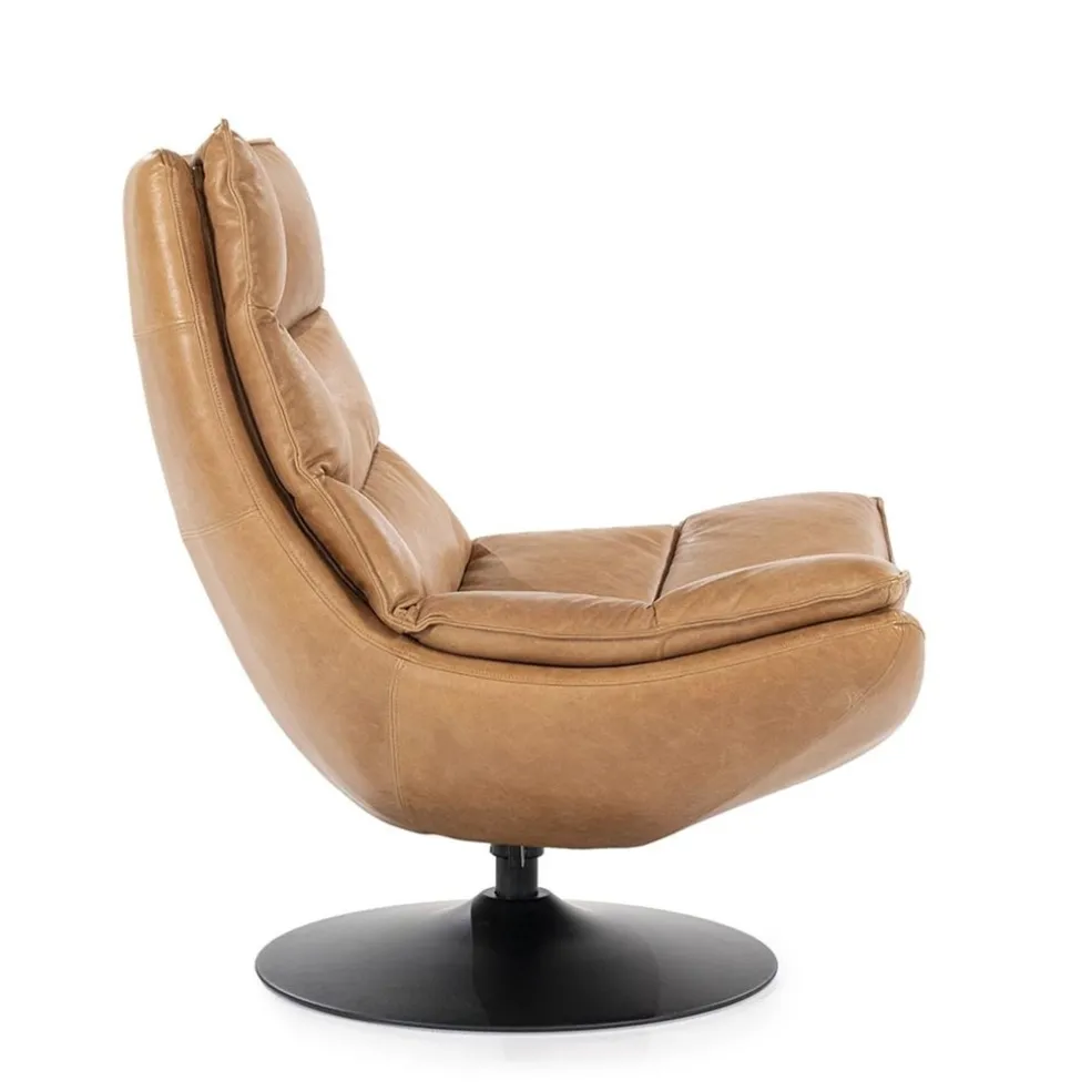 Fauteuil Sven leer - cognac