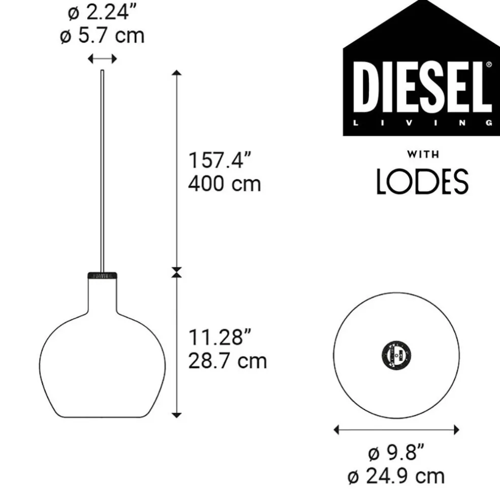 Flask C hanglamp 25cm metallic black