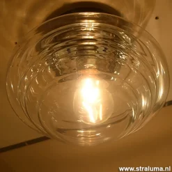 Glazen art deco Plafonniere keuken-hal