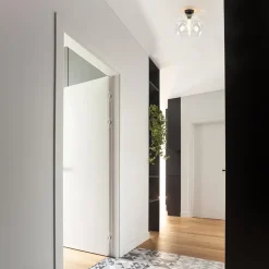 Globe plafondlamp helder glas 30 cm