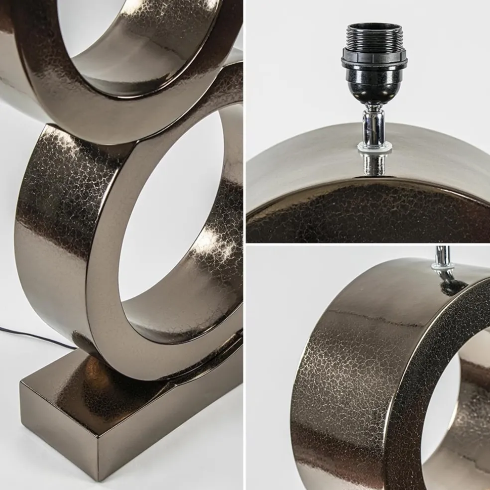 Grote design lampvoet Circles brons exclusief kap