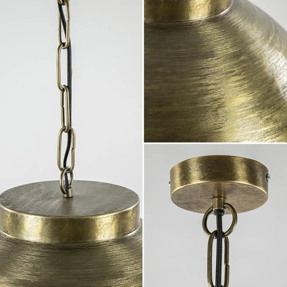 Grote hanglamp Kylie metaal oud brons
