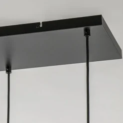 Grote hanglamp Lekar 5-lichts antiek brons met smoke glas