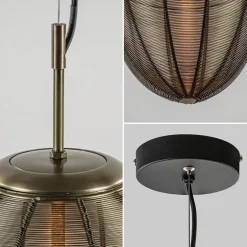 Grote hanglamp Yaelle antiek brons Light and Living