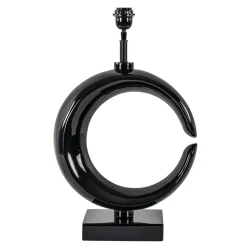 Grote lampvoet Maan shiny zwart