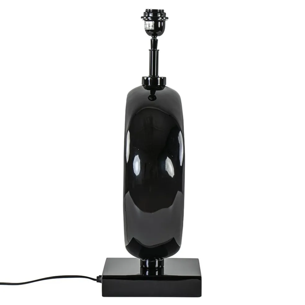 Grote lampvoet Maan shiny zwart