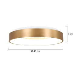Grote plafondlamp goud 48 cm inclusief LED