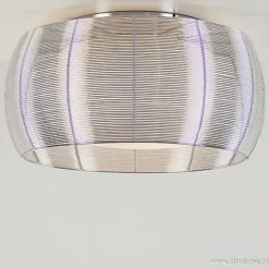 Grote plafonnière zilver met chroom 50