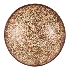 Grote schelpen wandlamp bruin met goud 60 cm