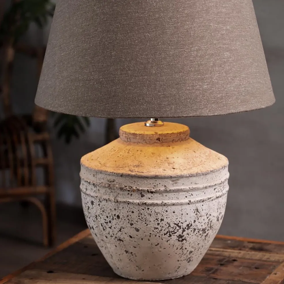 Grove tafellamp Toba lampenvoet L&L