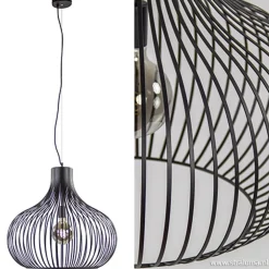 Hanglamp Aglio draad zwart 60cm