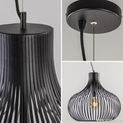 Hanglamp Aglio draad zwart 60cm