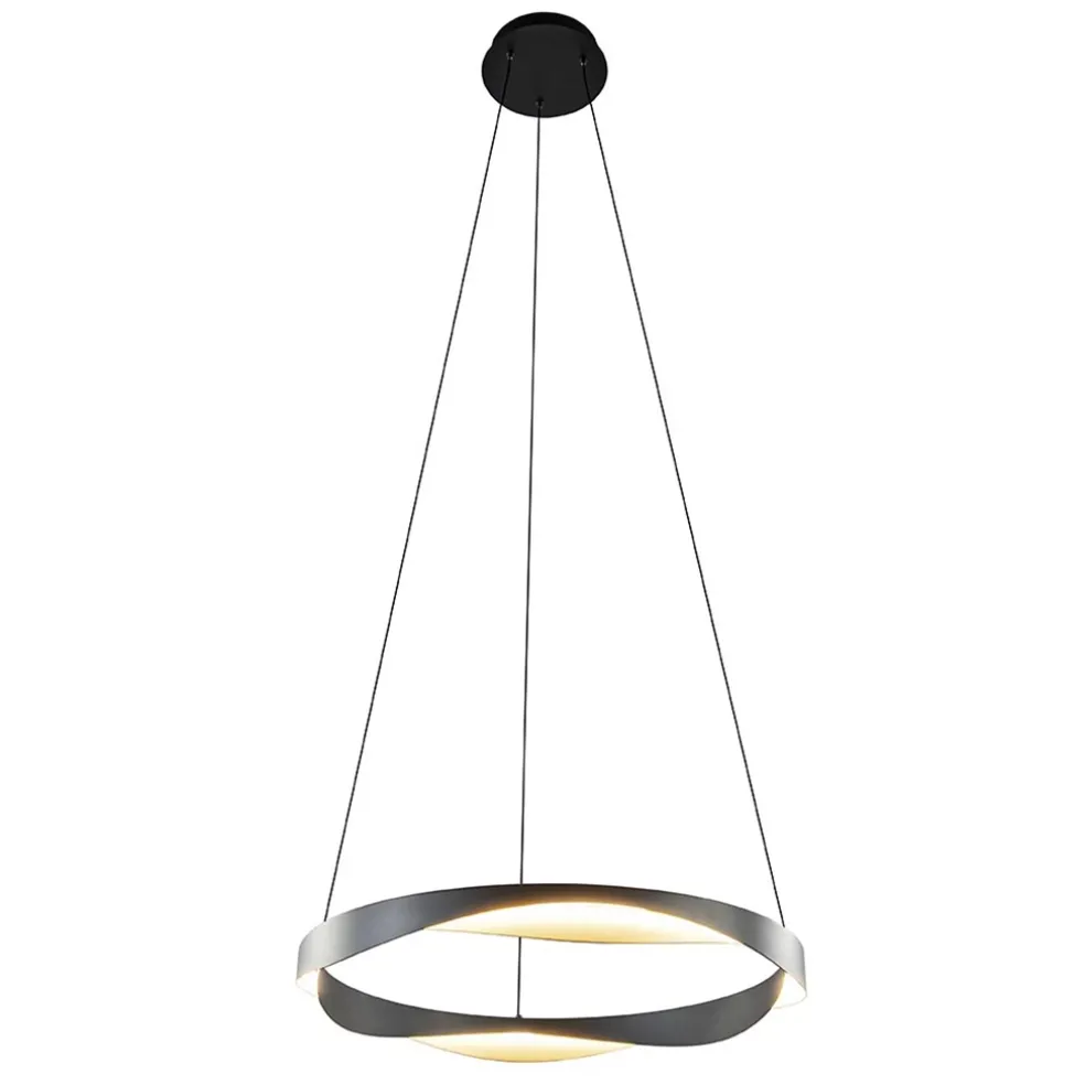 Hanglamp Ascoli 65 rond zwart/matgoud
