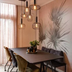 Hanglamp Aureole 6L mix zwart