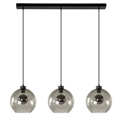 Hanglamp balk 3L smoke bolglas