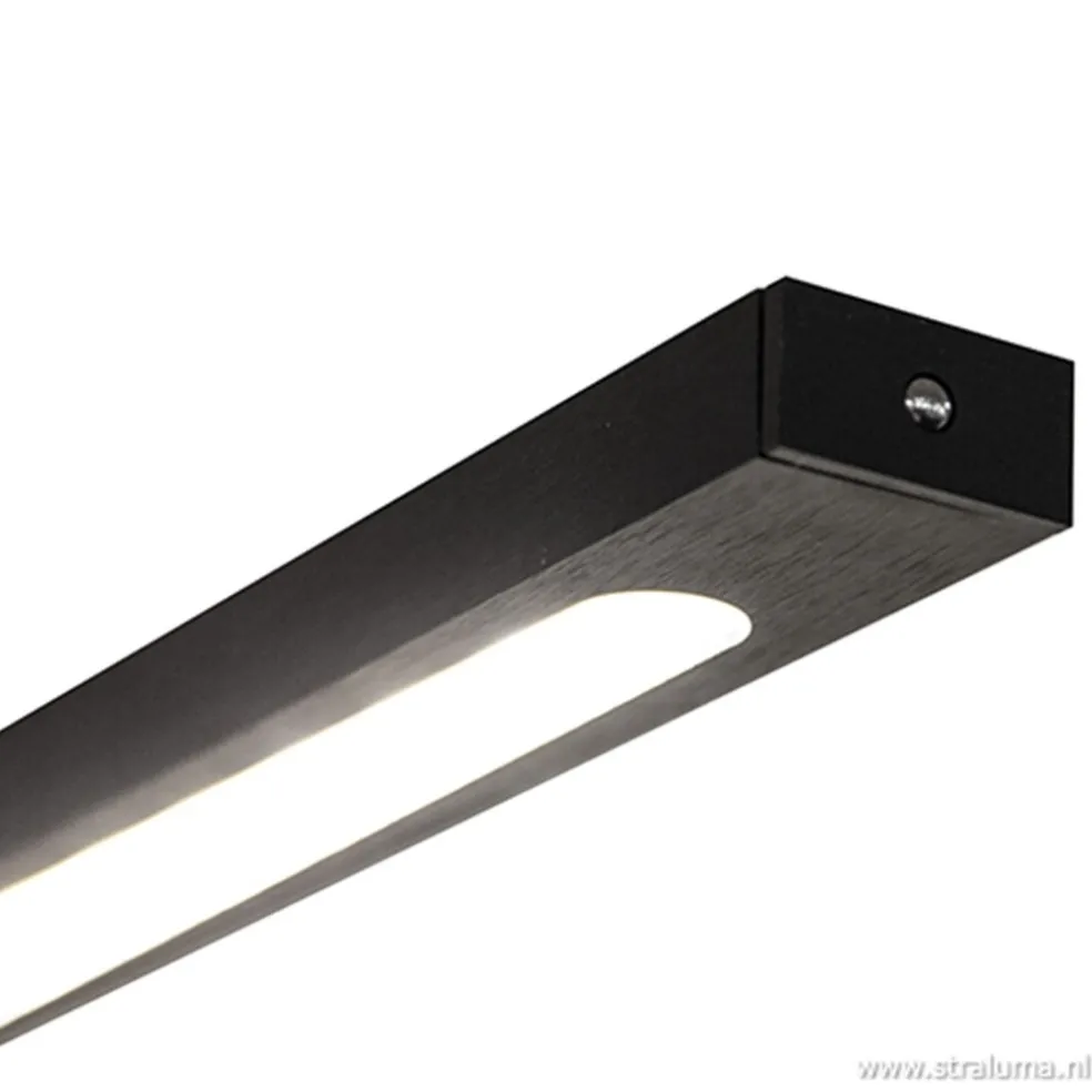 Hanglamp balk zwart 160cm direct led