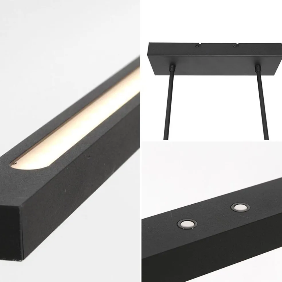 Hanglamp Bande zwart 155cm 2xdim cct