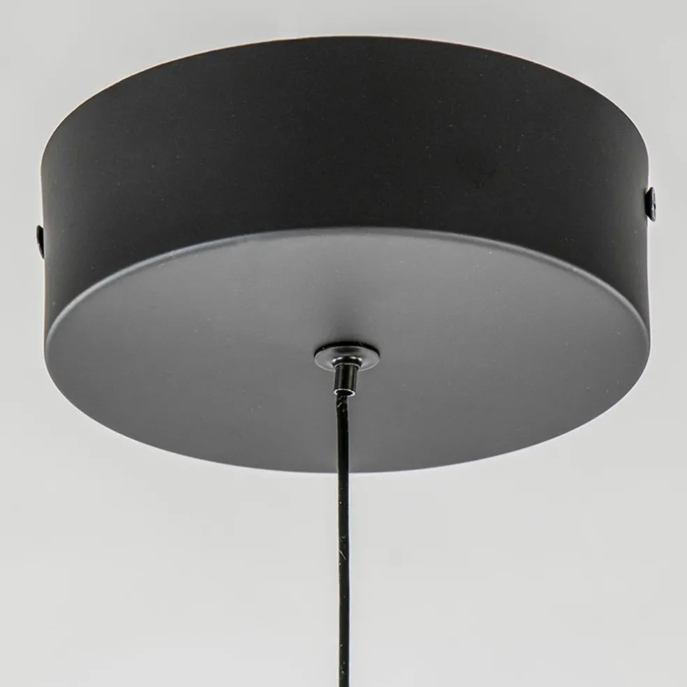 Hanglamp Black Egg 1L zwart/helder glas