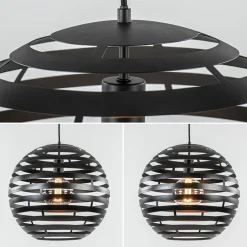 Hanglamp bol zwart 40cm