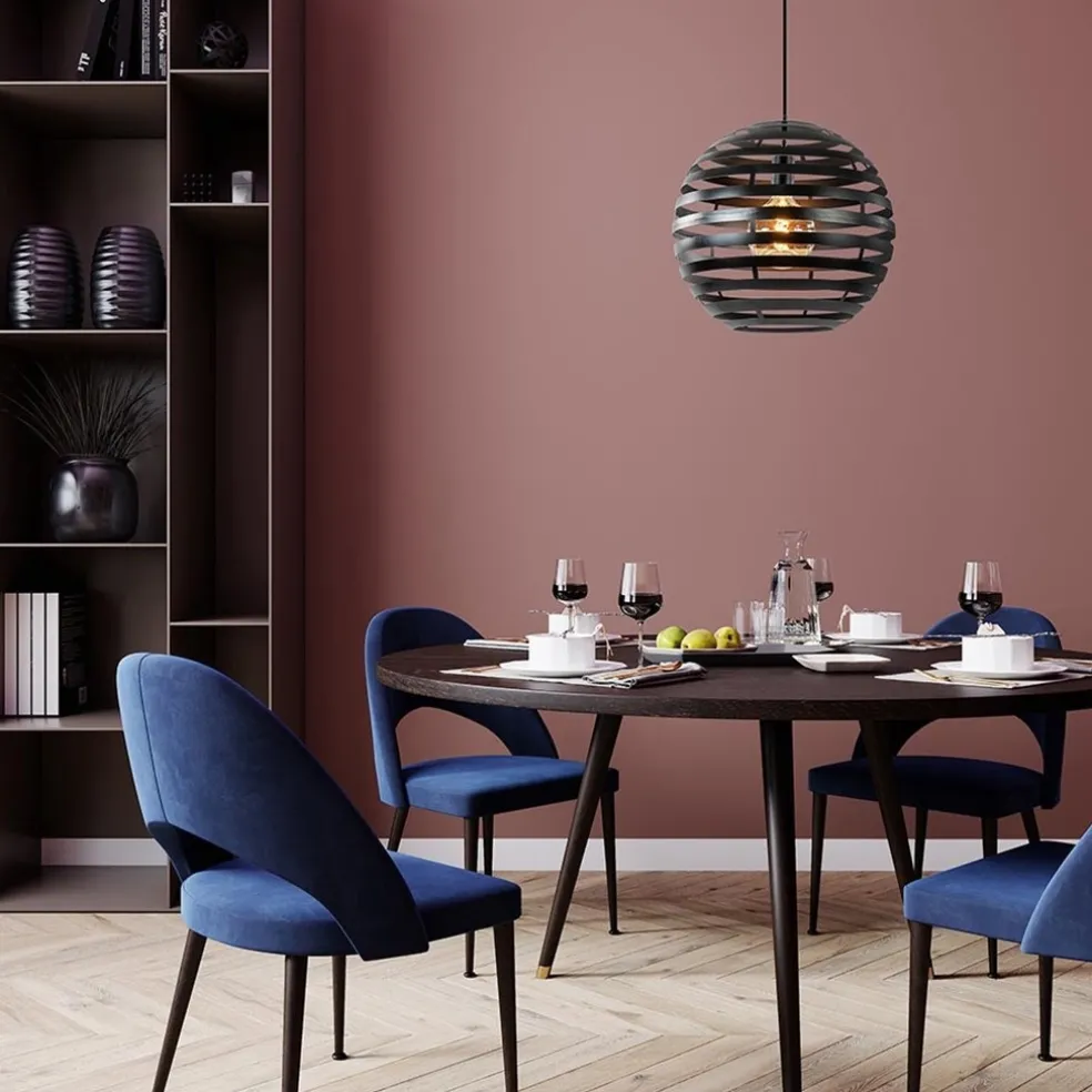 Hanglamp bol zwart 40cm