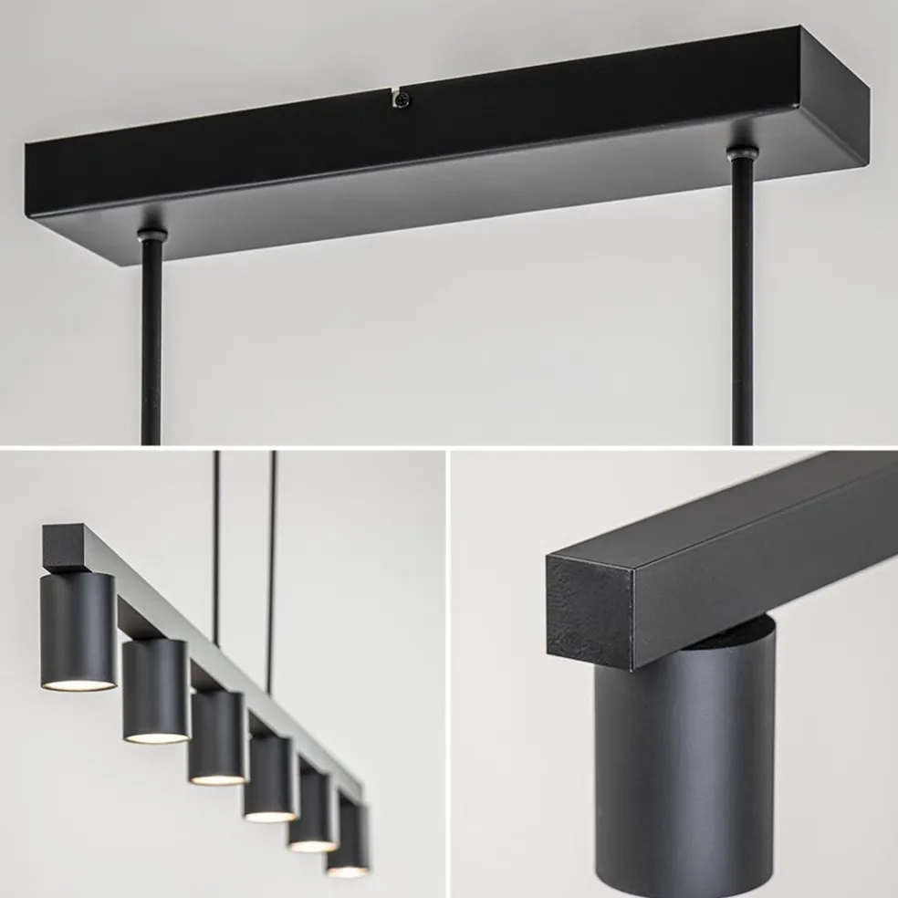 Hanglamp Bounce 6L 160cm zwart