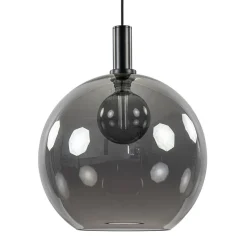 Hanglamp Chandra 1L zwart + glas 40cm