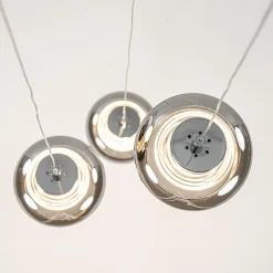 Hanglamp chroom/smoke glas 3-lichts