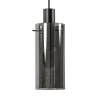Hanglamp cilinder zwart met smoke glas