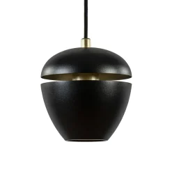 Hanglamp Claire 1L zwart/matgoud
