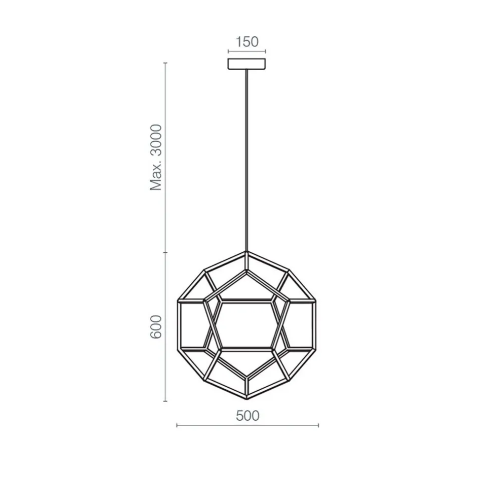 Hanglamp Dodeca 50 zwart