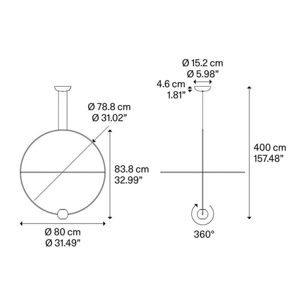 Hanglamp Elara 80 goud