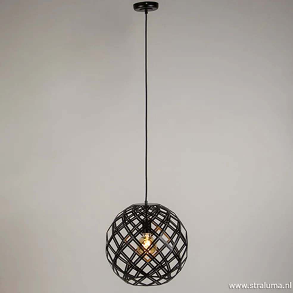 Hanglamp Emma bol zwart 40cm