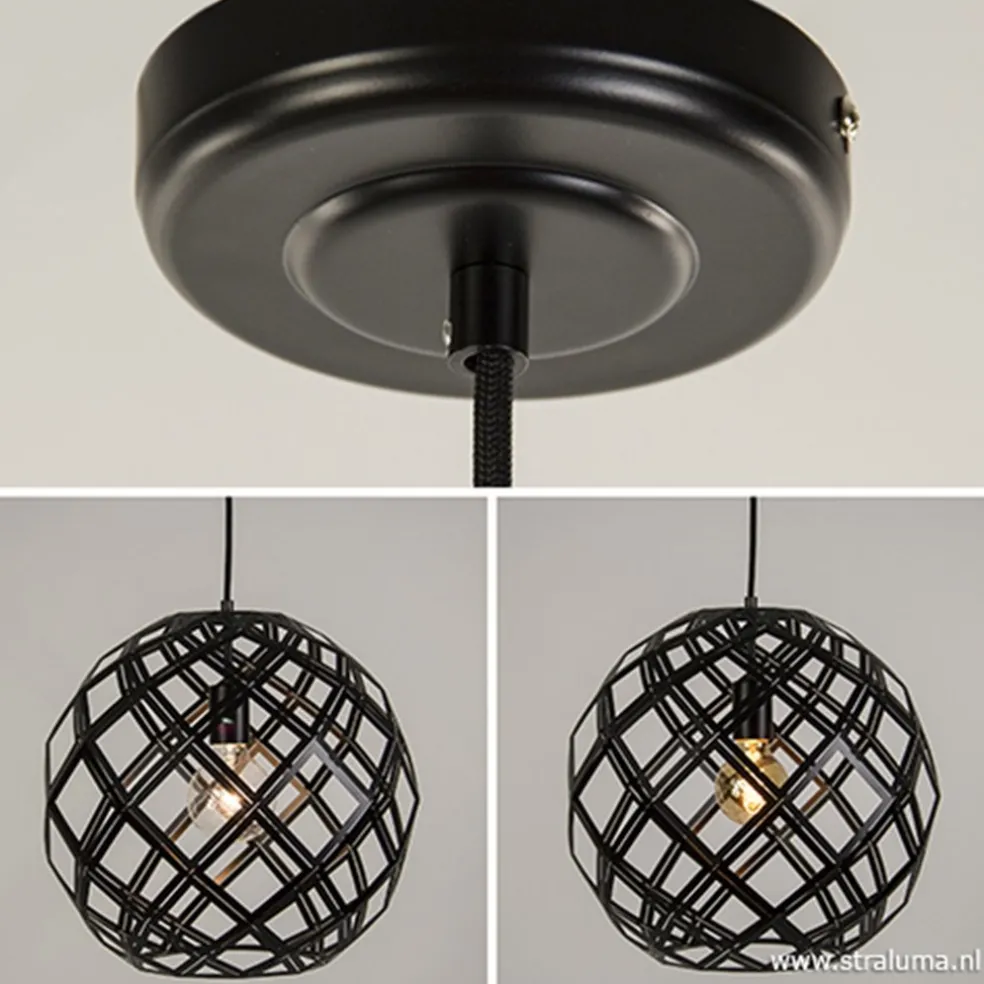 Hanglamp Emma bol zwart 40cm