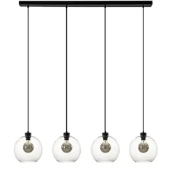 Hanglamp glazen bol 4-l modern clear