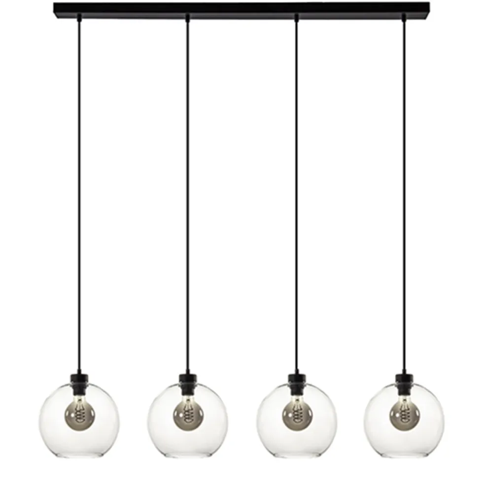 Hanglamp glazen bol 4-l modern clear