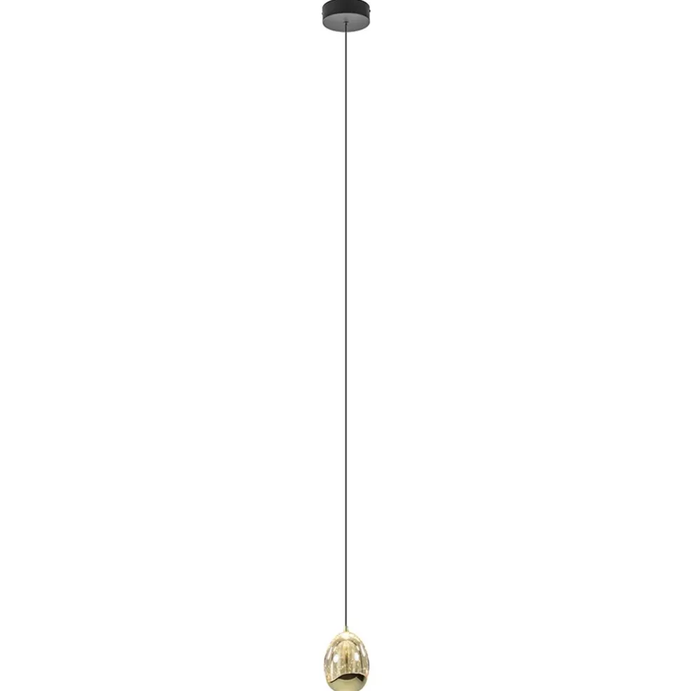 Hanglamp Golden Egg 1L zwart/goud
