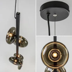 Hanglamp Hoseki verticaal zwart/smoke