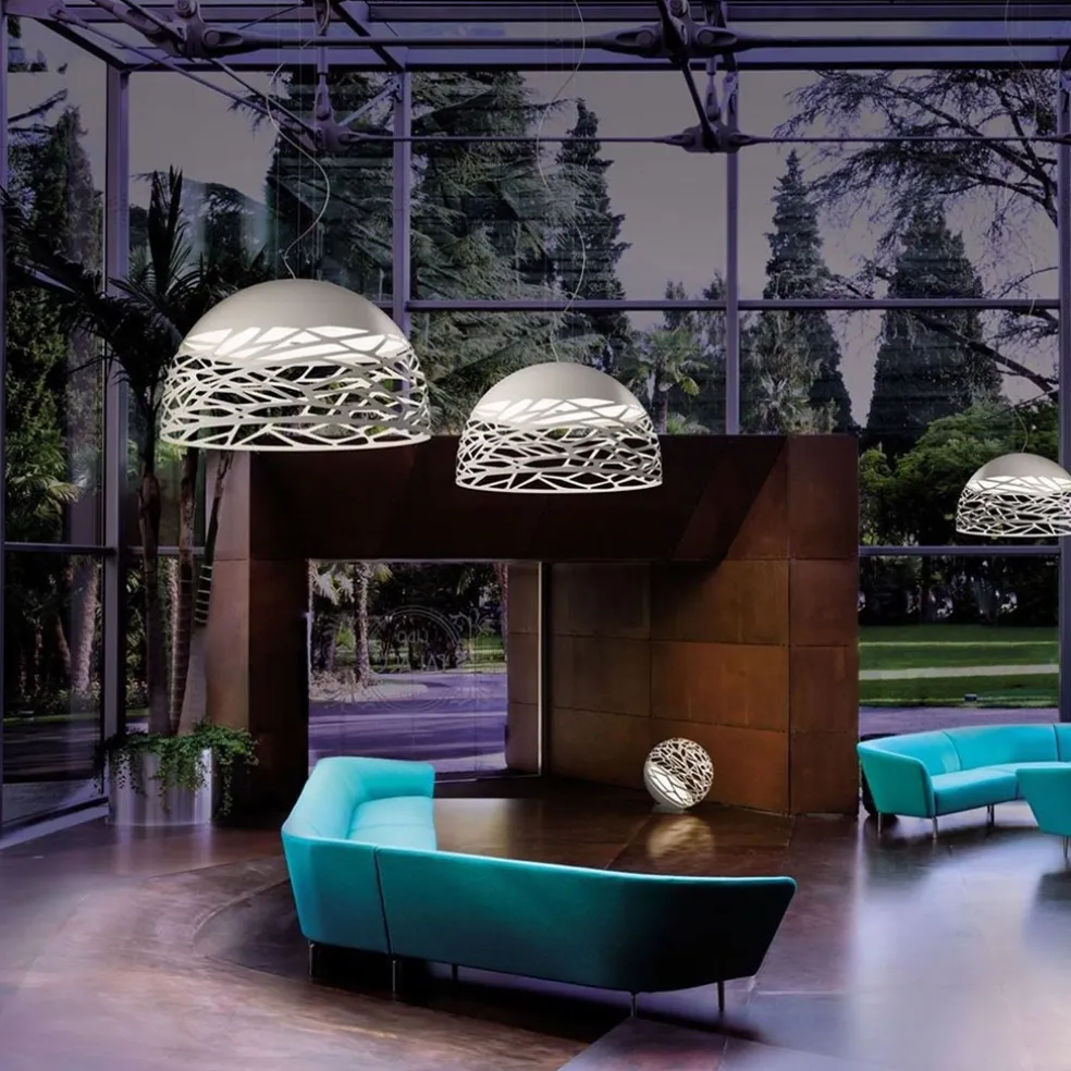 Hanglamp Kelly koepel 80cm wit