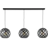 Hanglamp 3L balk bol zwart industrieel