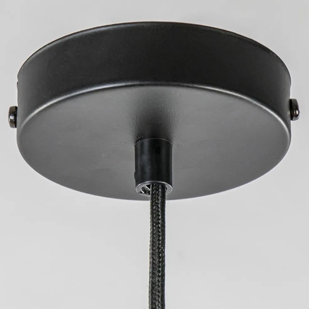 Hanglamp leaves mat zwart met goud