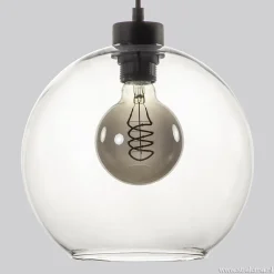 Hanglamp 3-lichts rond glas helder 25 cm