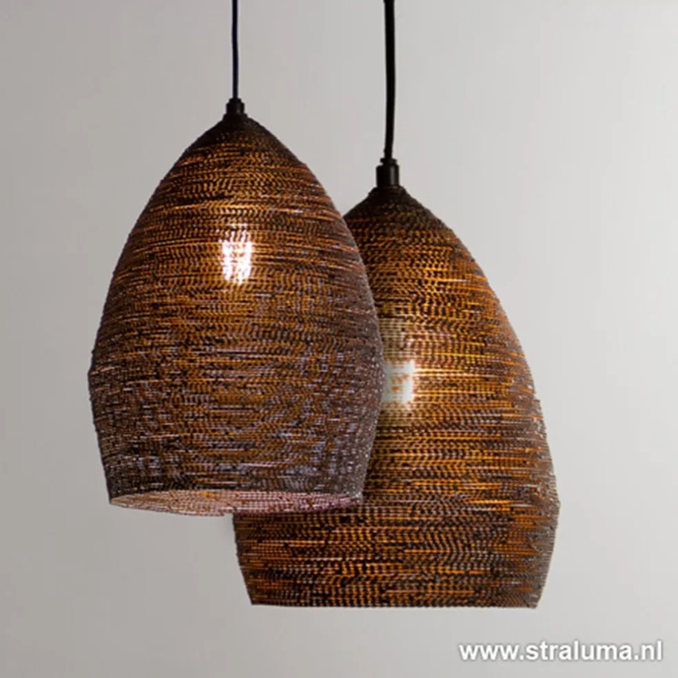 Hanglamp Nayla zwart/matgoud