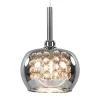 Hanglamp Pearl klein chroom + smoke glas