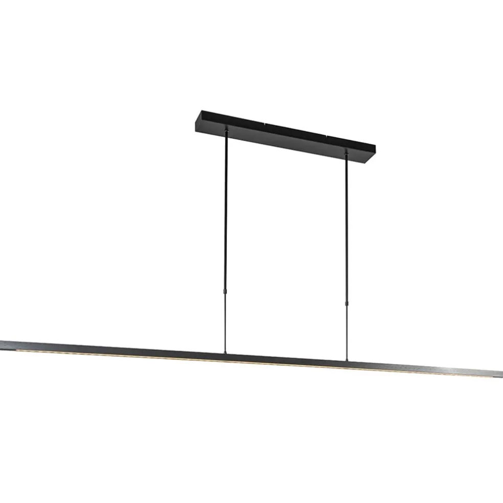 Hanglamp Real zwart up+down 2xpush dtw