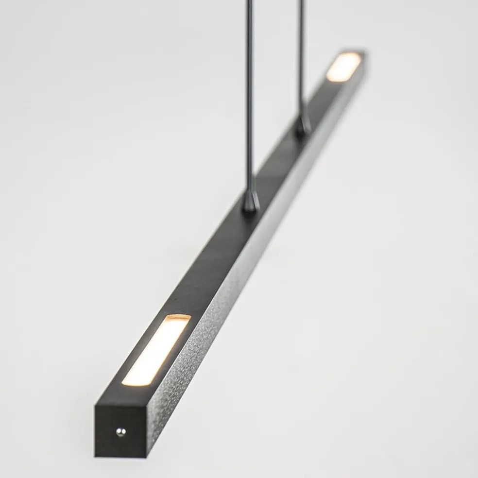 Hanglamp Real zwart up+down 2xpush dtw