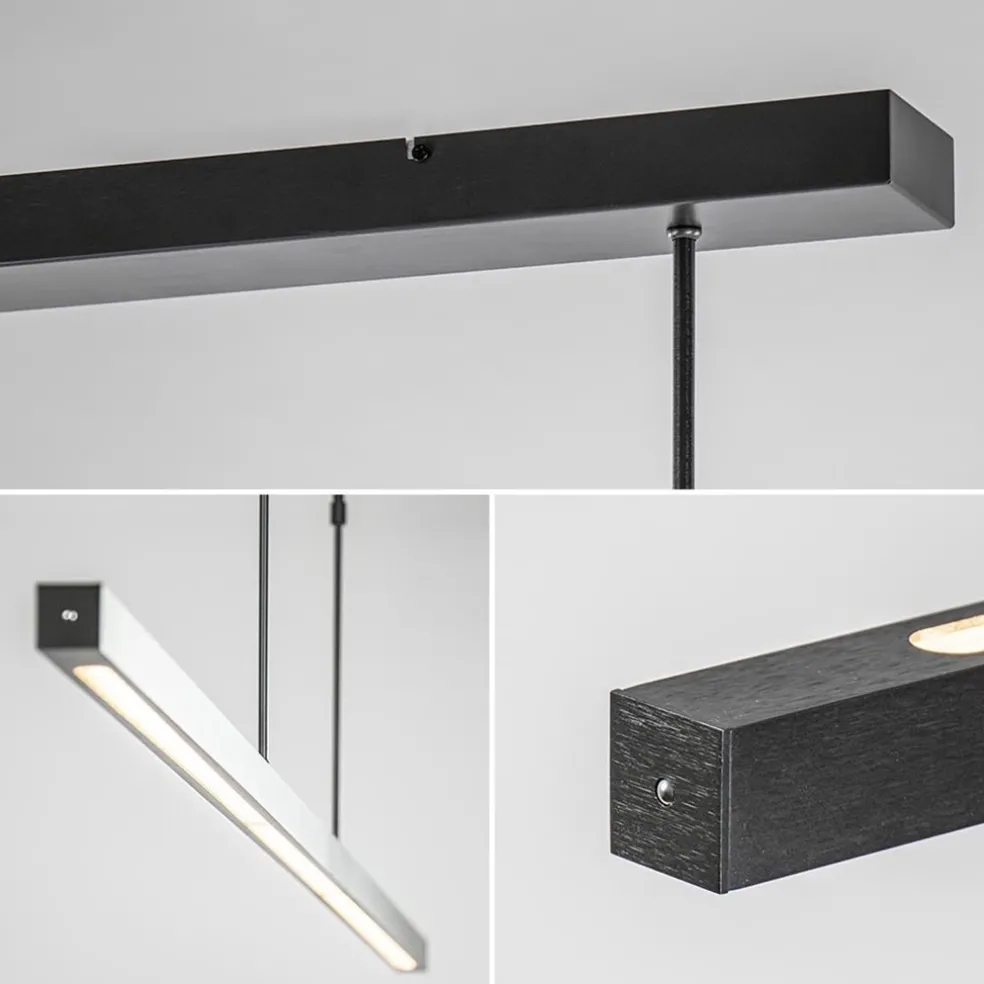 Hanglamp Real zwart up+down 2xpush dtw