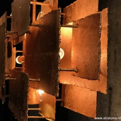 Hanglamp rechthoek speels antiek zilver